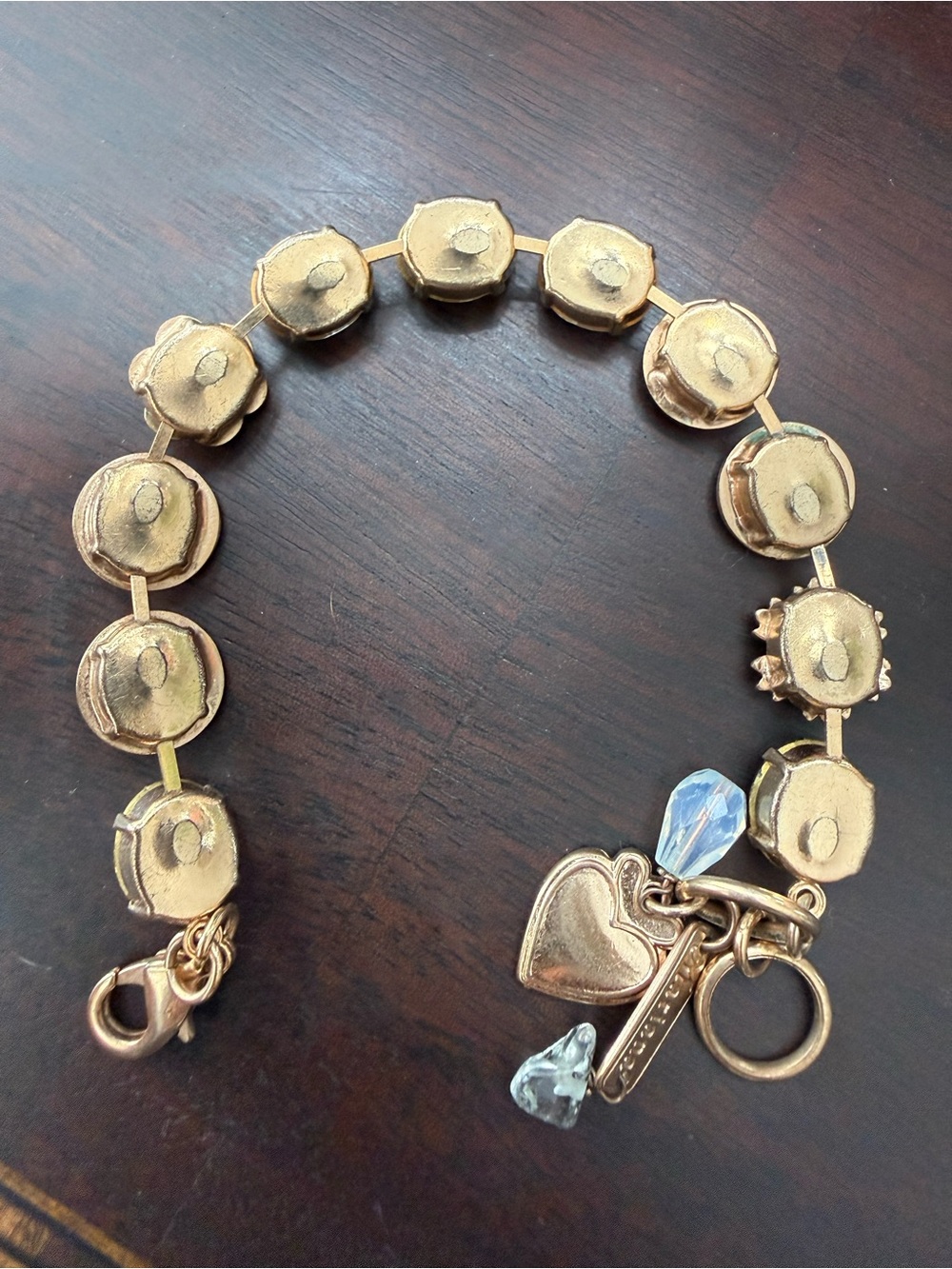 Mariana JewelryGold Bracelet with Clear and Champagne Oval Crystals - Picture 5 of 5